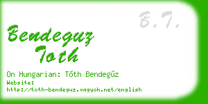 bendeguz toth business card